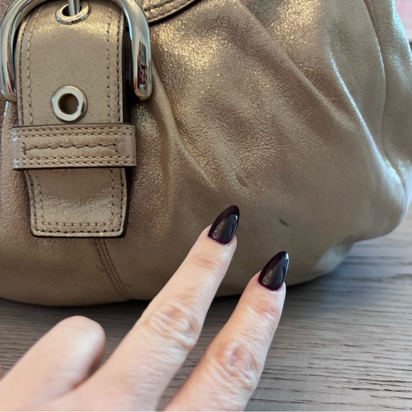 Coach Lynn SOHO Champagne Gold Leather Hobo Bag - Picture 8 of 9